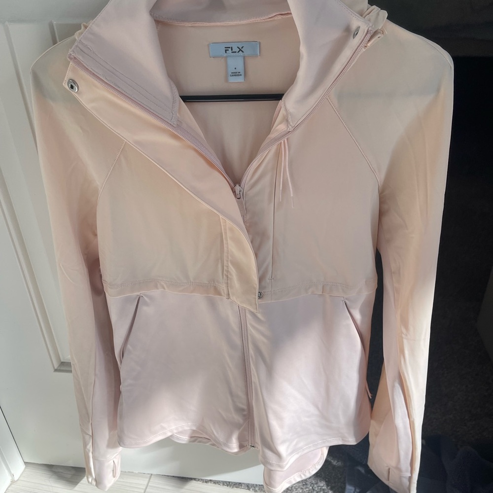 Light weight soft pink jacket nylon & spandex